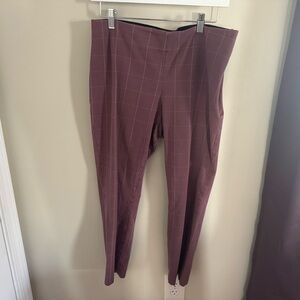 A New Day Women's Bi-Stretch Skinny
Pants Mauve checkered Print 
Size 12